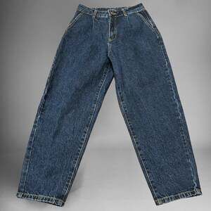 Shein High Waist Pleat Jeans 28 90s Oversize Wide Leg 90's Skater Streetwear Hip